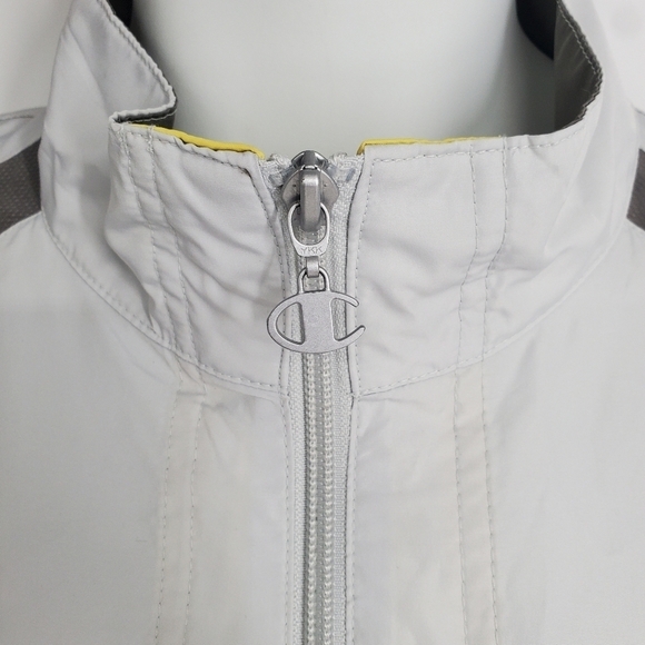 Champion Authentic Athletic Apparel Zip Up Windbreaker Men Size Large Grey - Picture 4 of 8